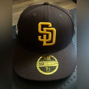 New Era San Diego Padres Brown Fitted Baseball Cap (7 1/2)